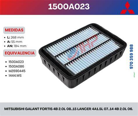 Filtro de aire Mitsubishi Galant bajo el capó