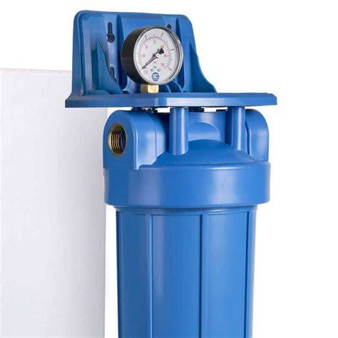 Filtro sanitario con manómetro instalado