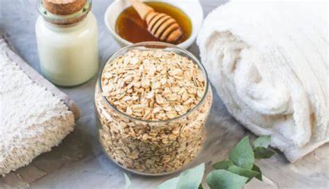 Baño de avena con sal en bañera