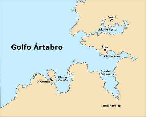 Mapa y ecosistema de la ría de Ferrol