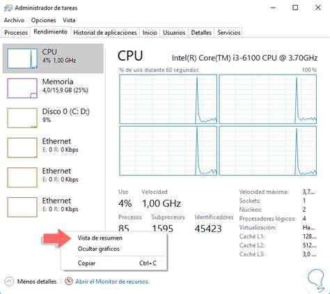 Administrador de tareas y rendimiento de CorelDRAW