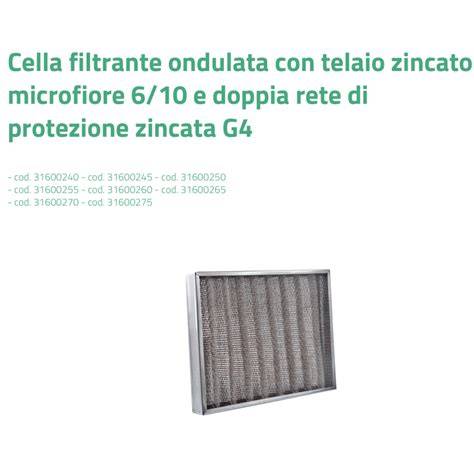 Struttura cella filtrante ondulata in poliestere