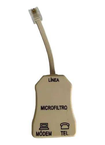 Microfiltro doble conectado a teléfono y módem