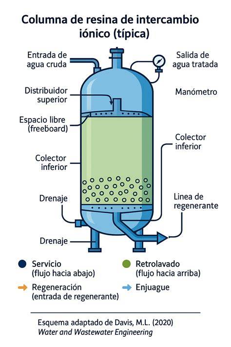 Funcionamiento de filtro iónico para agua