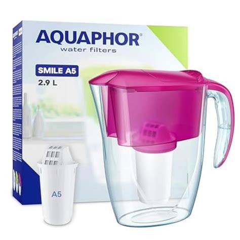 Jarra filtrante de agua rosa para frigorífico