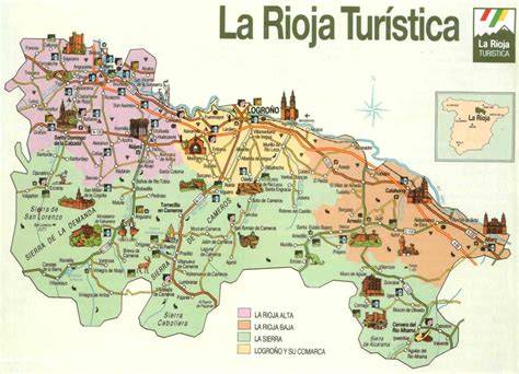 Mapa de La Rioja y zonas de agua