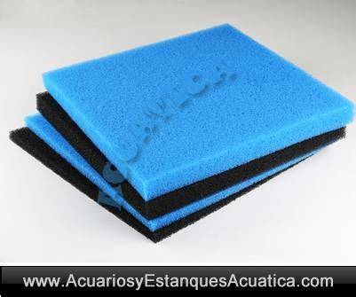 Esponja Foamex en filtro de acuario