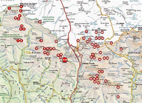 Mapa de depuradoras del Pirineo aragonés
