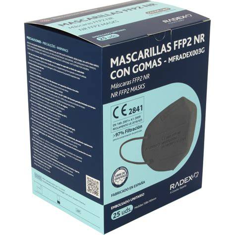 Mascarilla FFP2 deteriorada con gomas dañadas