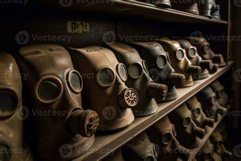 Collage de fondos de máscaras de gas