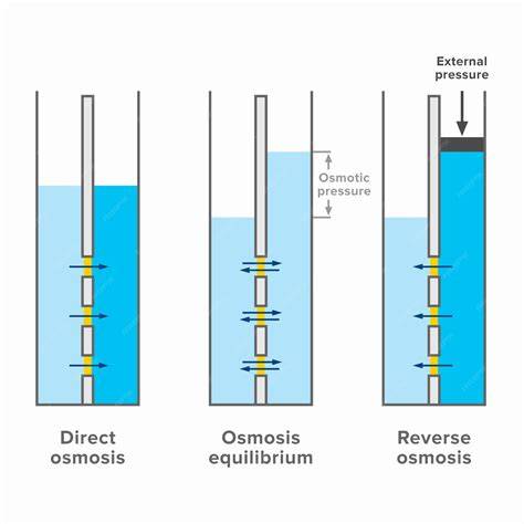 Esquema del proceso de ósmosis directa