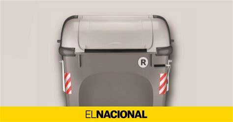 Contenedor gris para mascarillas usadas