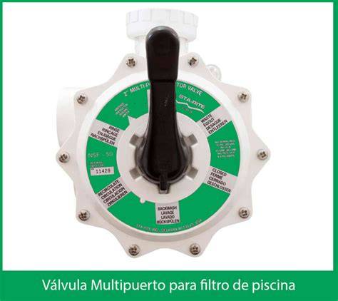 Esquema filtro arena piscina válvula multipuerto