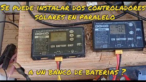 Dos reguladores solares conectados al mismo banco