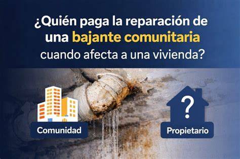 Filtración de agua en vivienda y bajante comunitaria