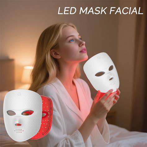 Mascarilla facial LED de luz roja