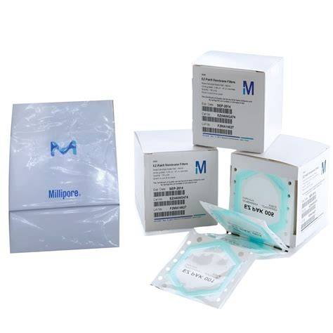 Discos de membrana Millipore negros y blancos