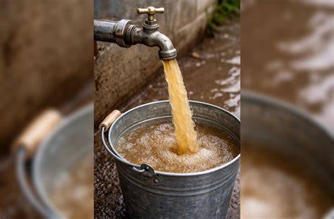Agua turbia en playa por arena en suspensión
