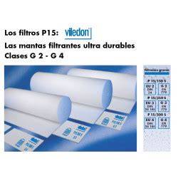 Clasificación de mantas filtrantes G2 G3 G4 M5