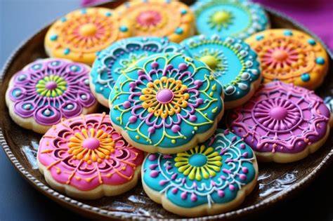 galletas mascarilla decoradas con colores