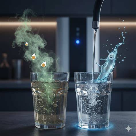 Agua potable y sabor a cloro