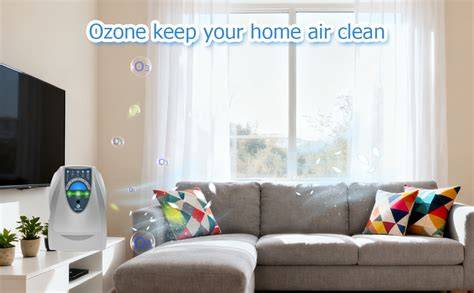 Ozonizador generando ozono en una habitación