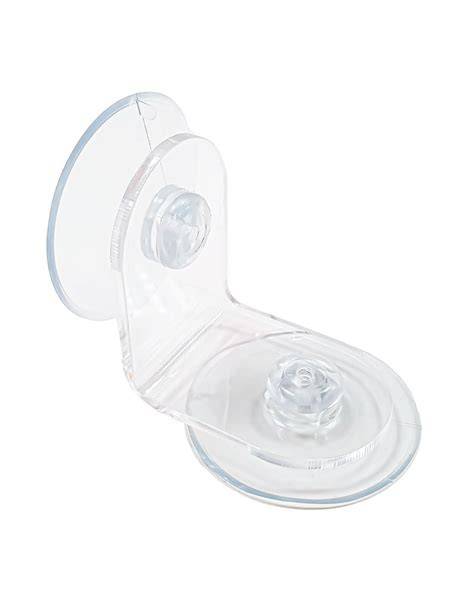 Soporte transparente de metacrilato con ventosas