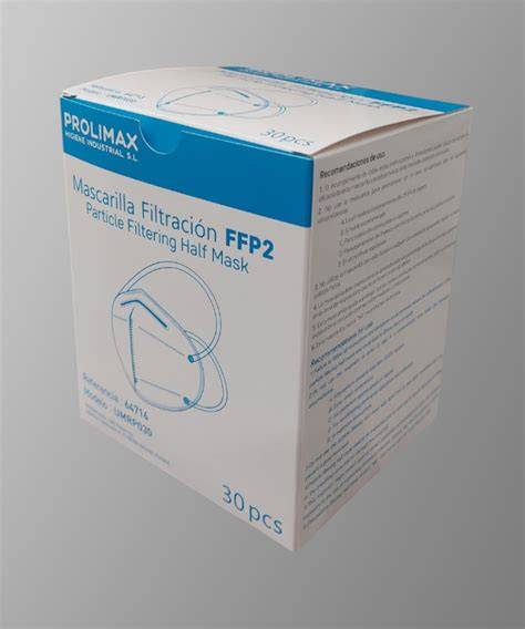 Mascarilla FFP2 con cintas tras nuca