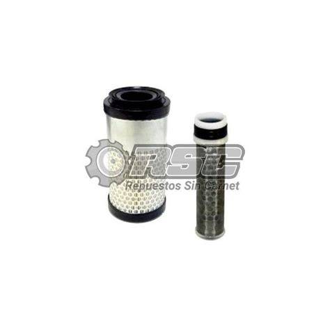 Filtro de aire exterior e interior Kubota M9000
