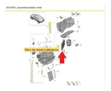 Esquema filtro aire Porsche 928