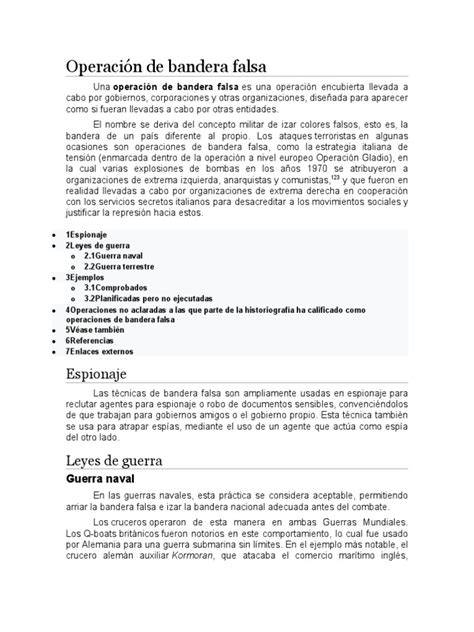 Esquema de una operación de bandera falsa