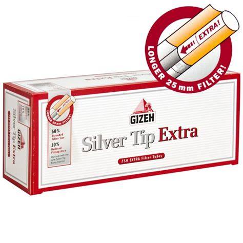 tubos Silver Tip Gizeh filtro extra largo
