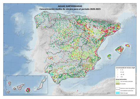mapa municipal de nitratos en España