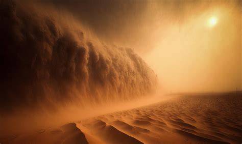 Tormenta de arena reduciendo la visibilidad