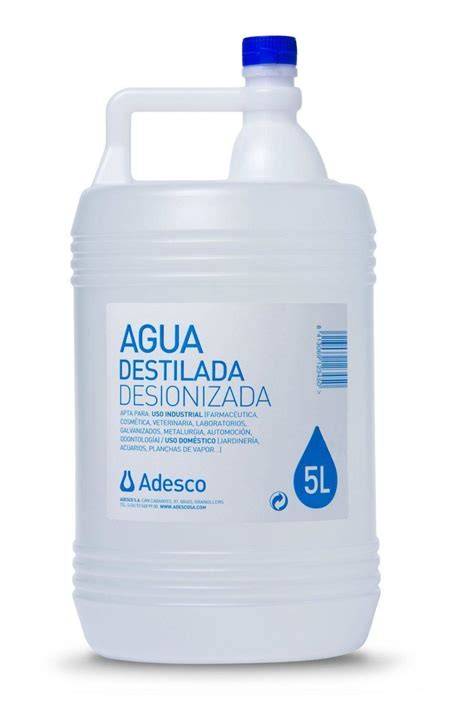 Garrafas de agua destilada de 5 litros