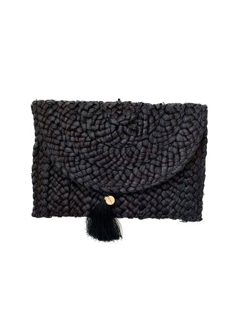Clutch negro acolchado para boda
