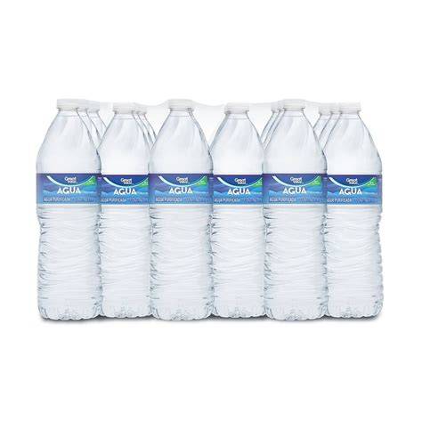 Paquete de botellas de agua purificada