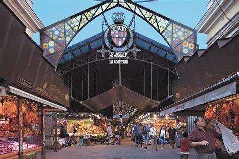 Mapa de ubicación de La Boqueria en Barcelona