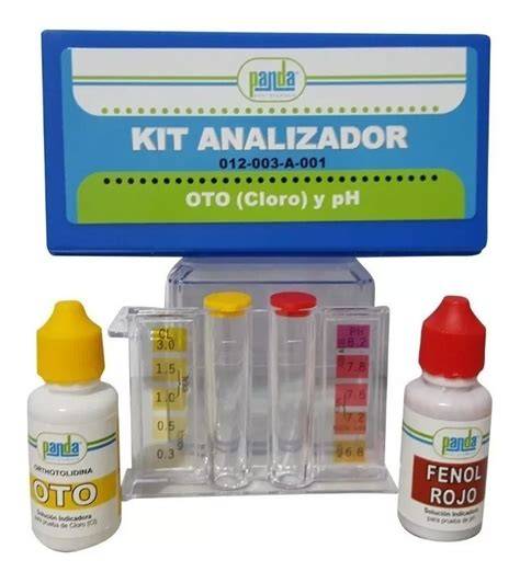 Kit azul para analizar cloro y pH del agua