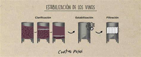 Proceso de clarificación del vino