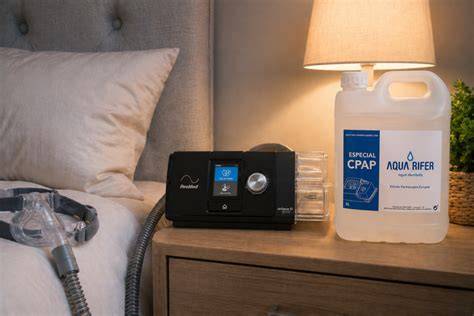 Humidificador de equipo CPAP con agua destilada