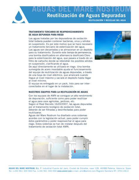 Reutilización de aguas depuradas para riego