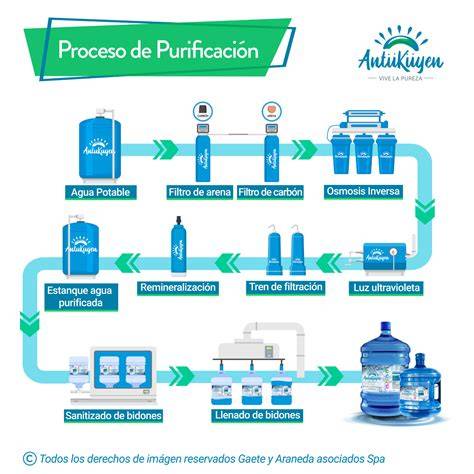 Diagrama de etapas de purificación del gas