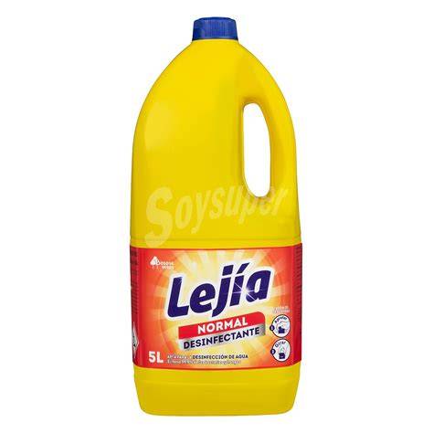 Garrafa de lejía clorada para desinfección