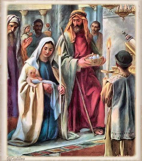 María presenta a Jesús en el Templo