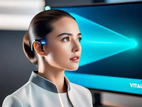 Persona probando flequillos virtuales