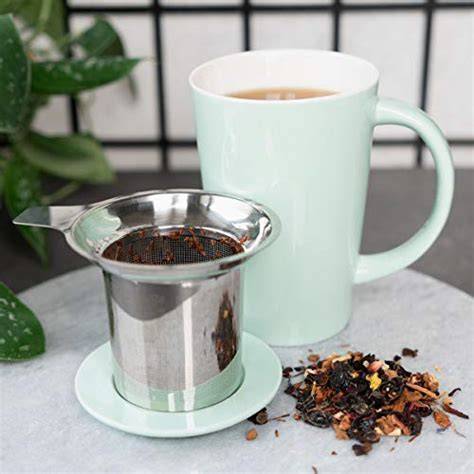Tazas de té con filtro decorativas