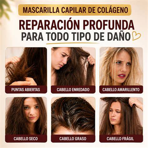 Aplicación de mascarilla capilar en seco