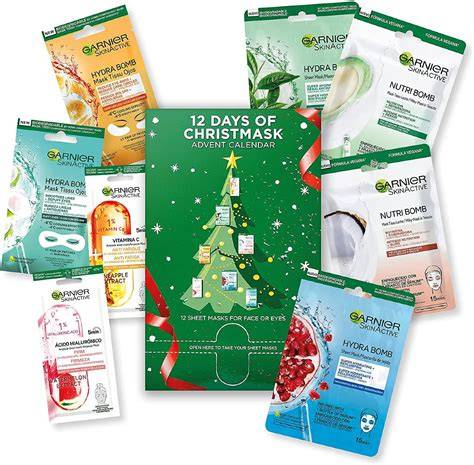 Calendario de Adviento con mascarillas faciales