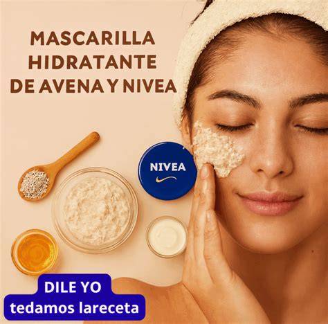 Mascarilla facial de crema Nivea y miel